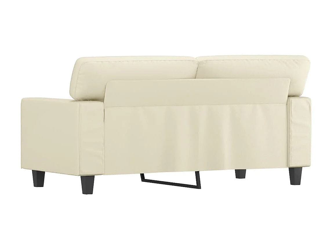 Canapé à 2 places Crème 120 cm Similicuir FR39781