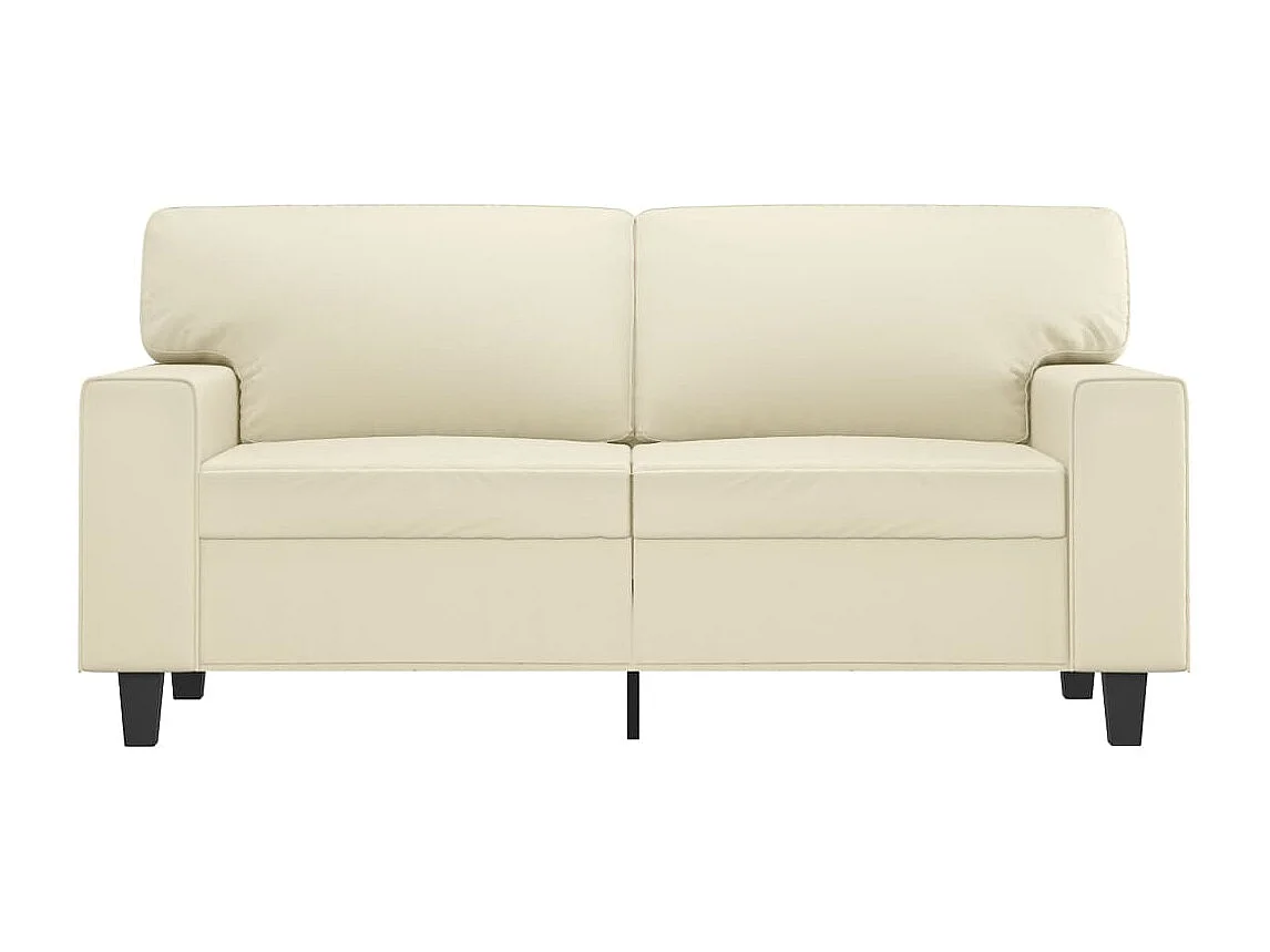 Canapé à 2 places Crème 120 cm Similicuir FR39781