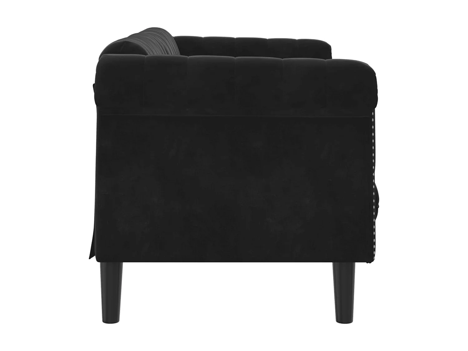 Canapé à 2 places noir velours FR48230