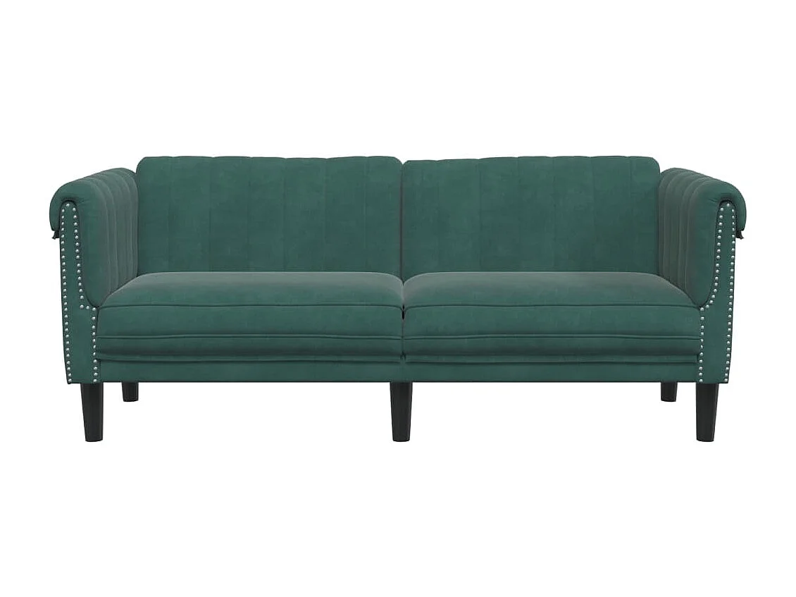 Canapé 2 places vert foncé velours FR92401