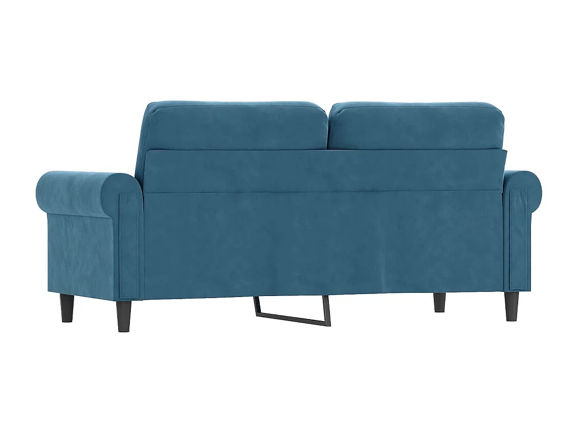 Canapé à 2 places Bleu 140 cm Velours FR74883