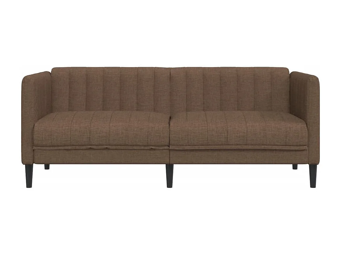 Canapé à 2 places marron tissu FR91051