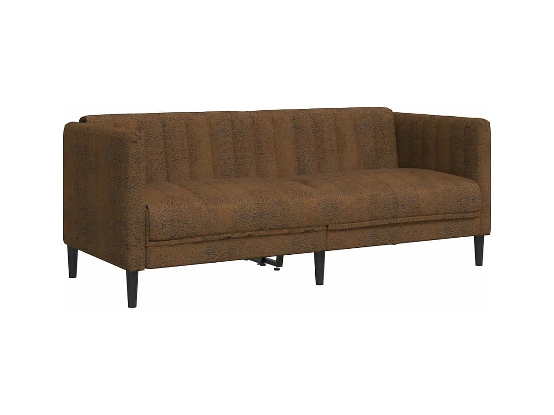 Canapé à 2 places marron tissu FR91051