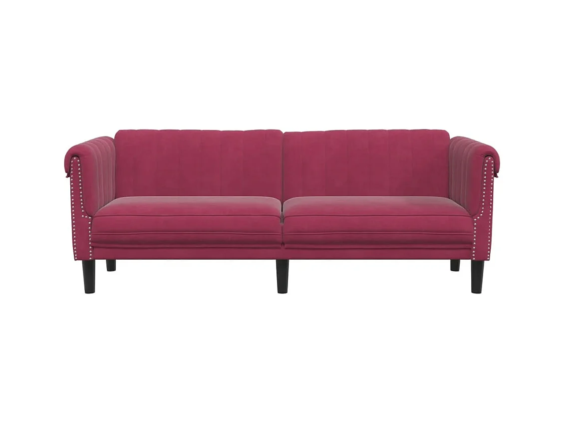 Driezitsbank fluweel wijnrood BE807997