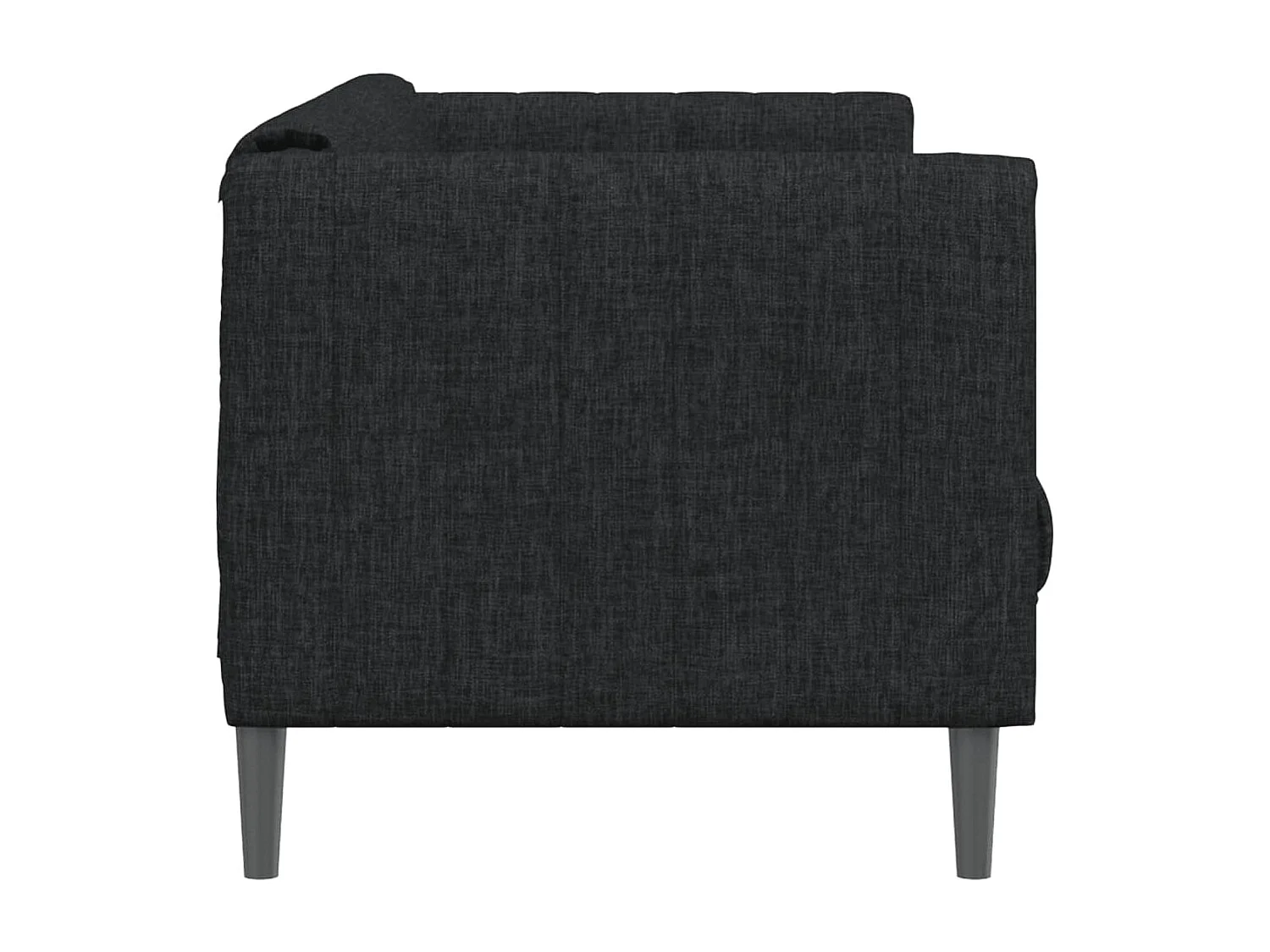 Canapé à 3 places noir tissu FR47125