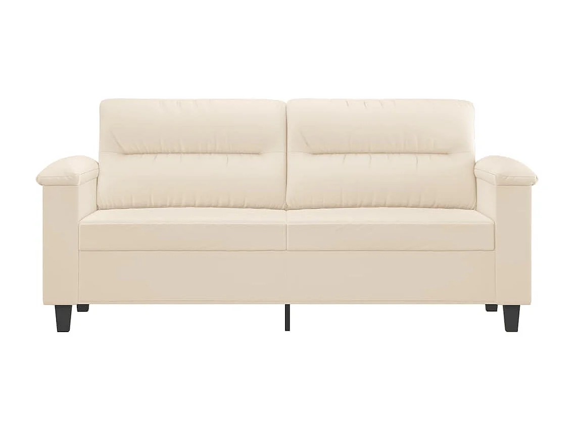 Canapé à 2 places Beige 140 cm Tissu microfibre FR36099