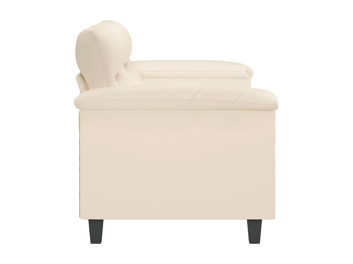 Canapé à 2 places Beige 140 cm Tissu microfibre FR36099