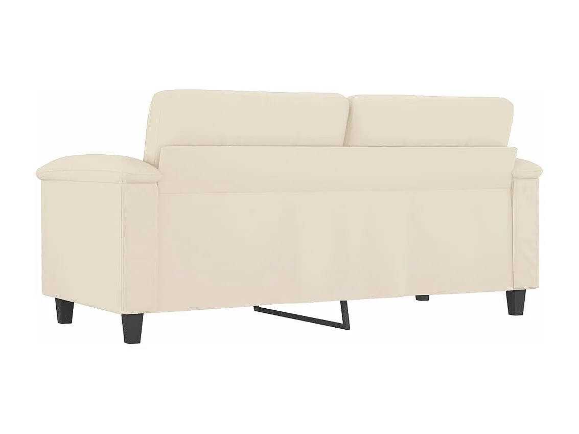 Canapé à 2 places Beige 140 cm Tissu microfibre FR36099