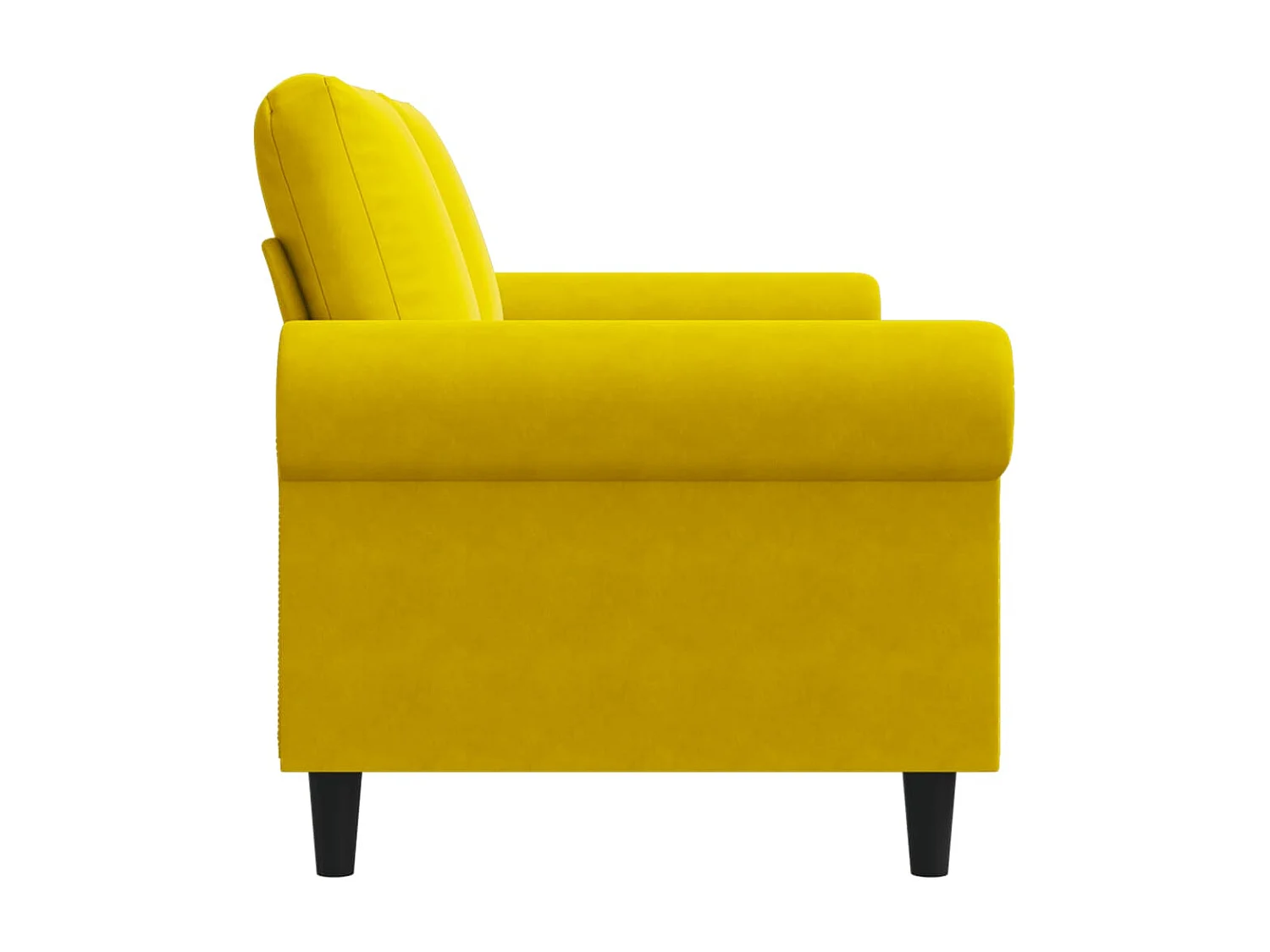 Canapé à 2 places Jaune 140 cm Velours FR95232