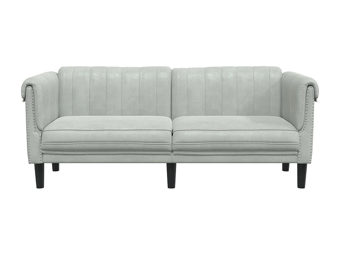 2-zitsbank fluweel lichtgrijs BE679007