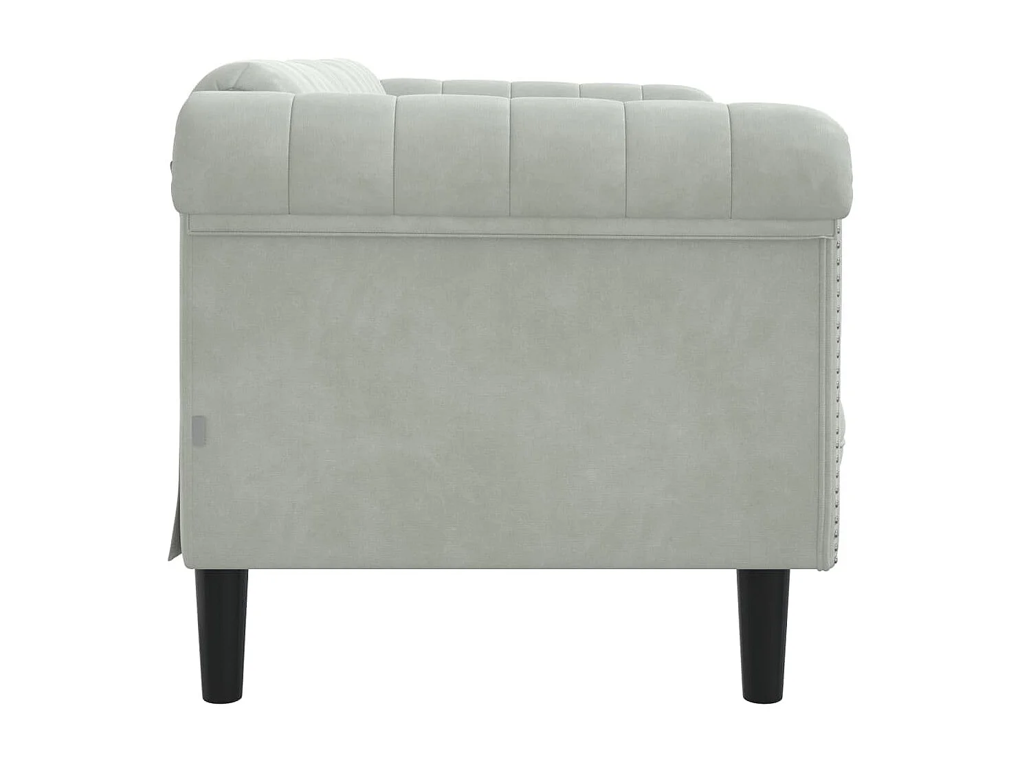 Canapé à 2 places gris clair velours FR22803