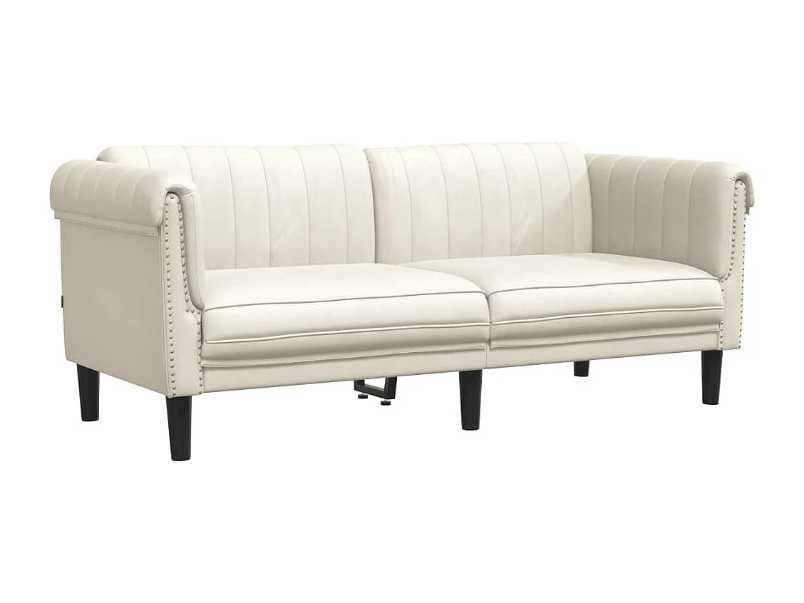 Sofá de 2 lugares veludo creme PT912725