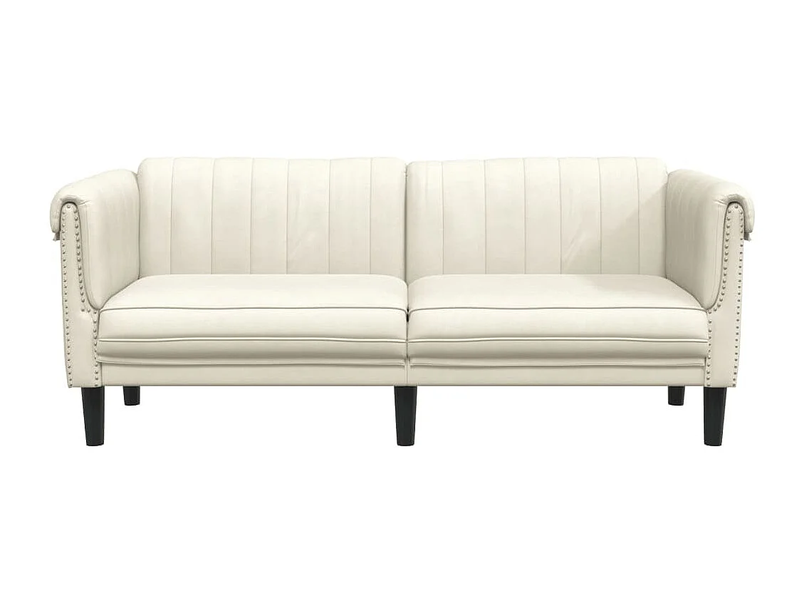 Sofá de 2 lugares veludo creme PT912725