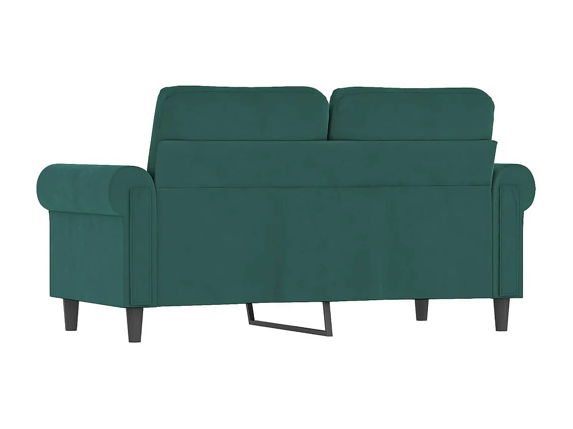 Canapé à 2 places Vert foncé 120 cm Velours FR69564