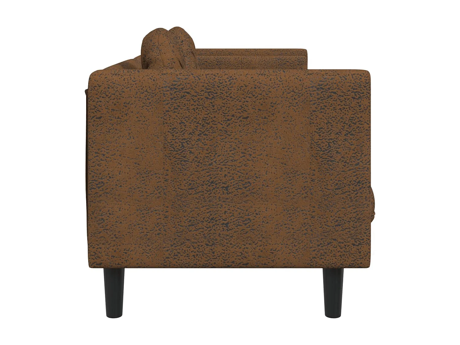 Canapé avec coussins 3 places marron velours FR35819