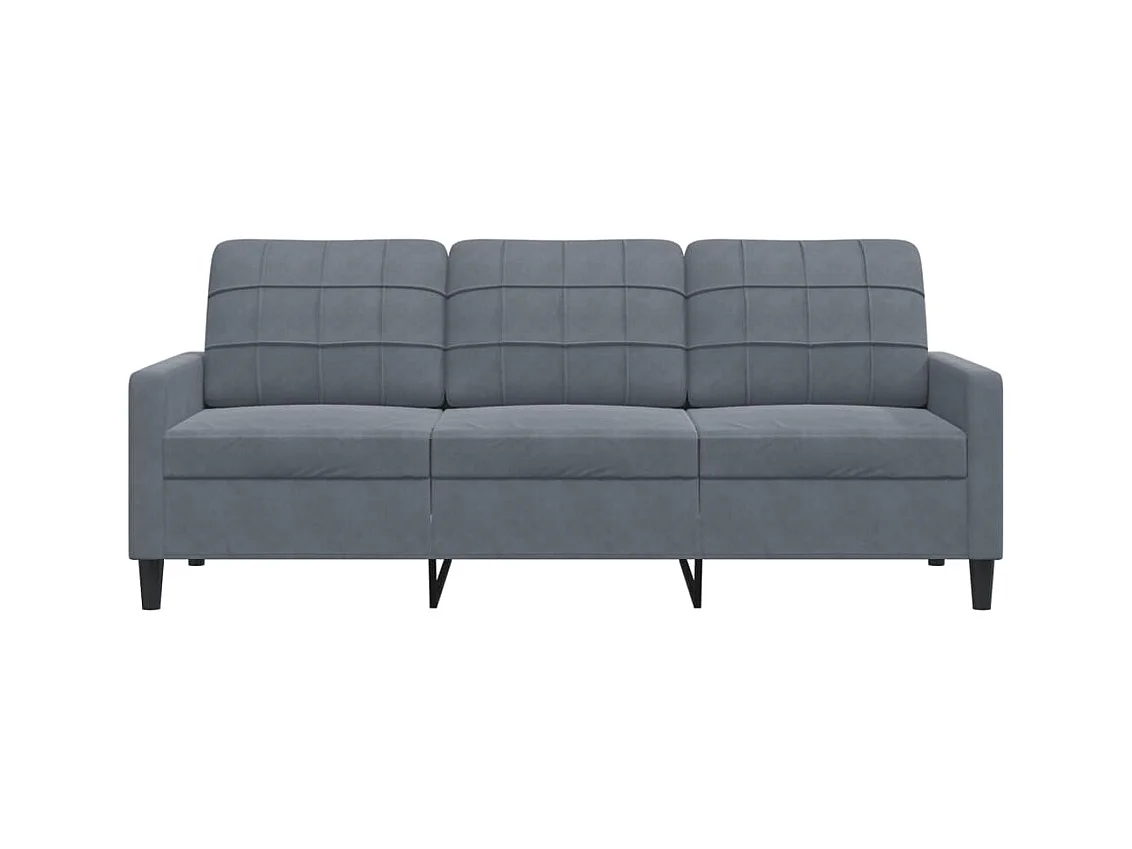 Canapé à 3 places Gris foncé 180 cm Velours FR43839