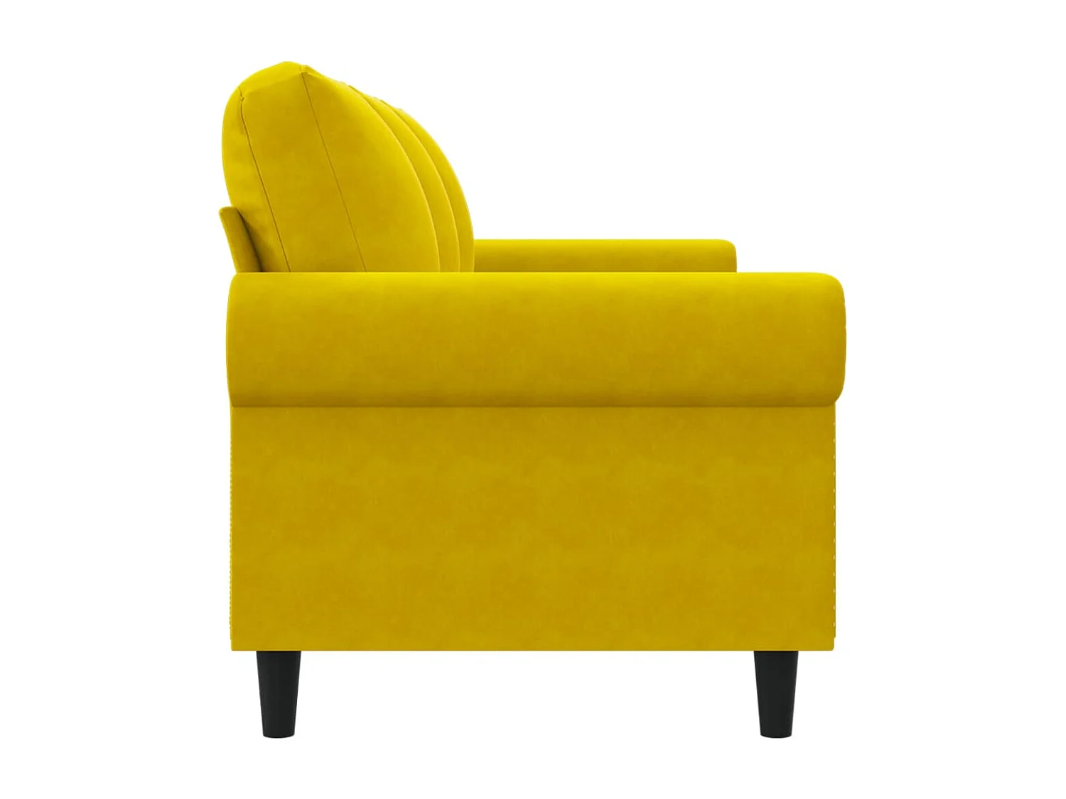 Canapé à 3 places Jaune 180 cm Velours FR78196