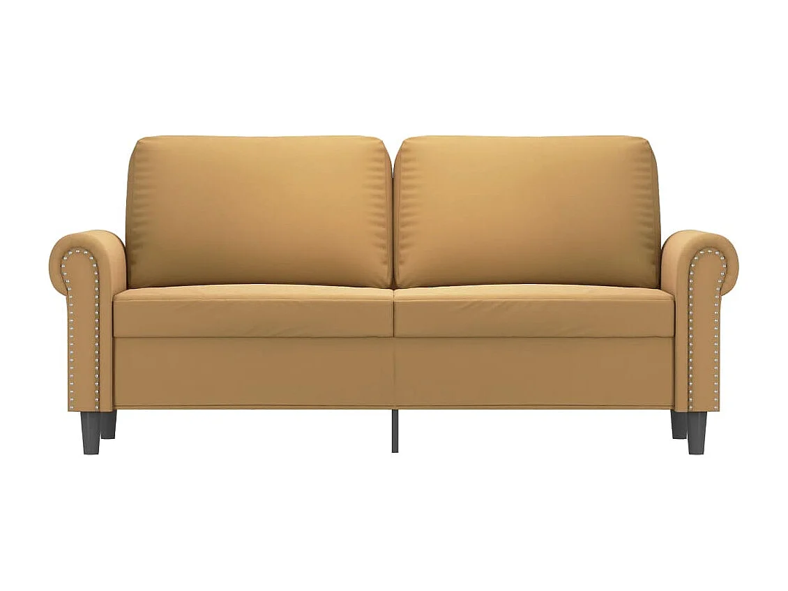Canapé à 2 places Marron 140 cm Velours FR81011