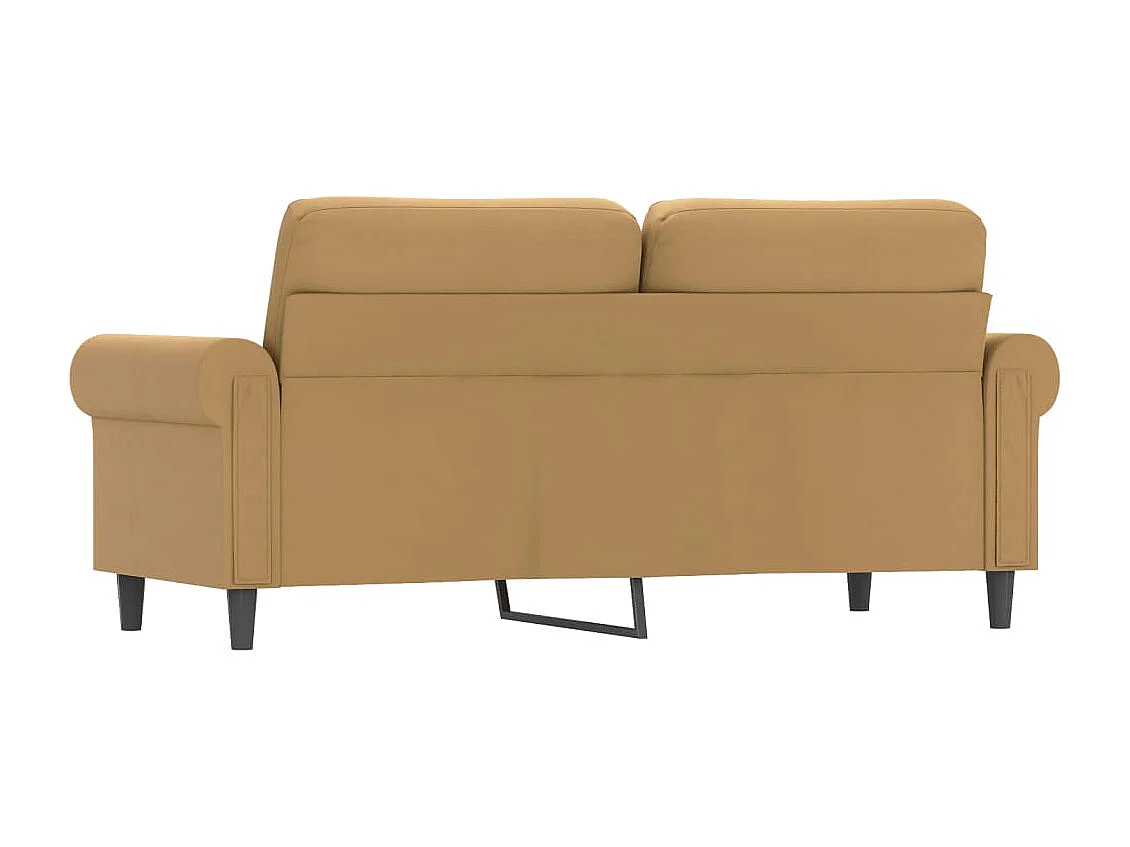 Canapé à 2 places Marron 140 cm Velours FR81011