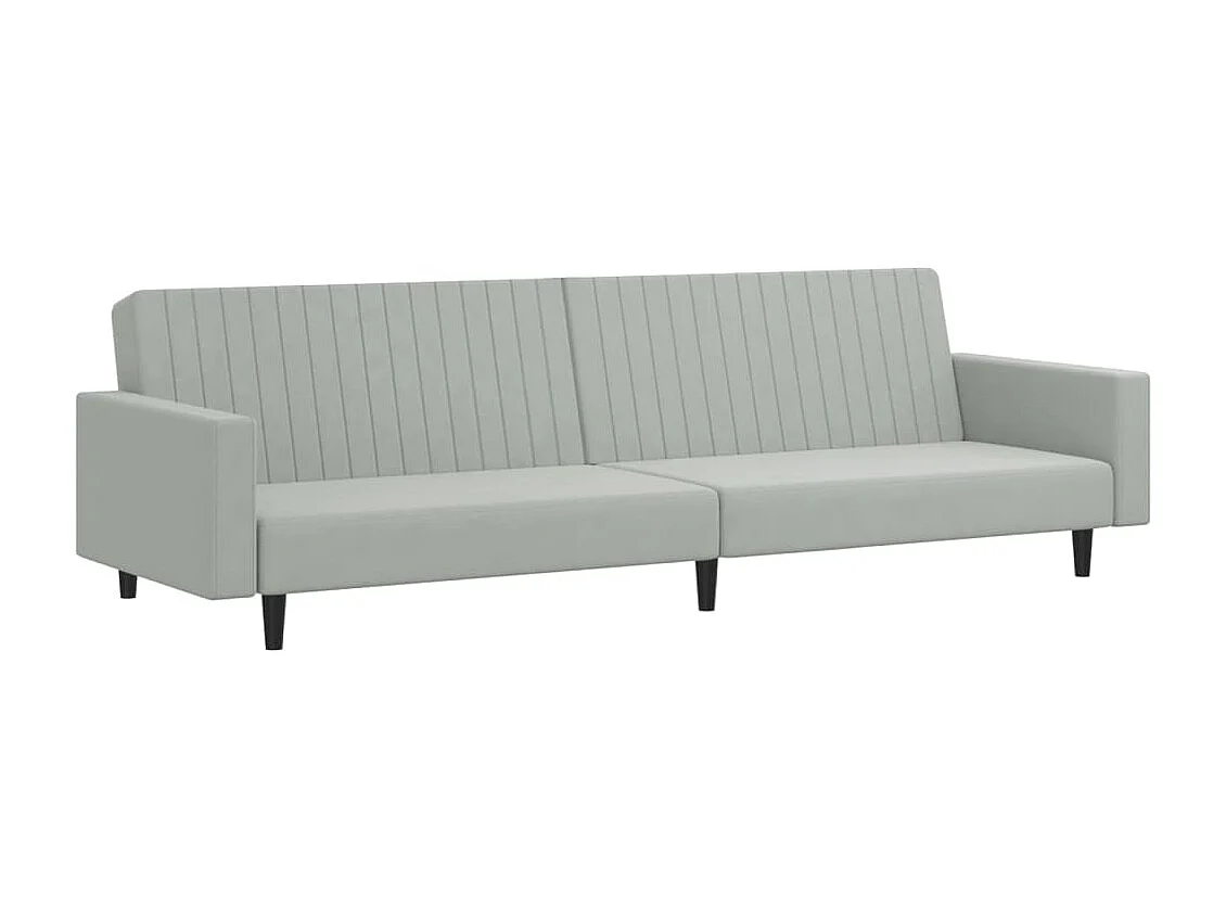 Ensemble de canapés 2 pcs gris clair velours FR76047