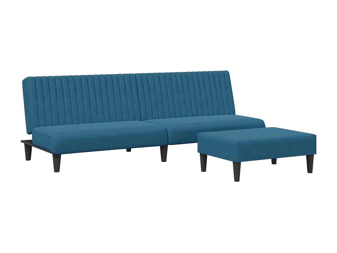 Ensemble de canapés 2 pcs bleu velours FR17338