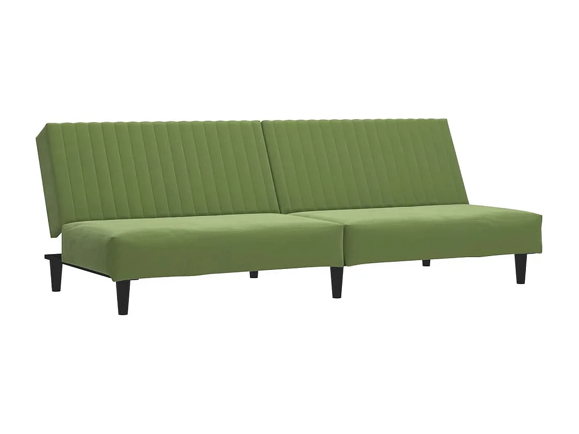 Slaapbank 2-zits fluweel lichtgroen BE978368