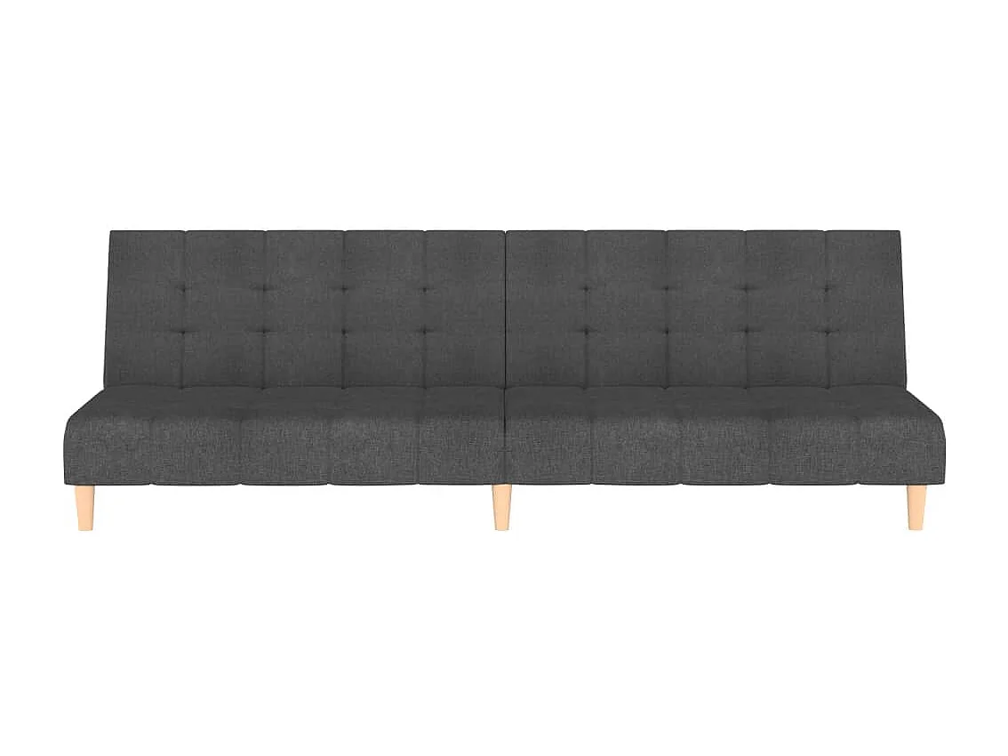 Canapé convertible à 2 places gris foncé tissu FR63872
