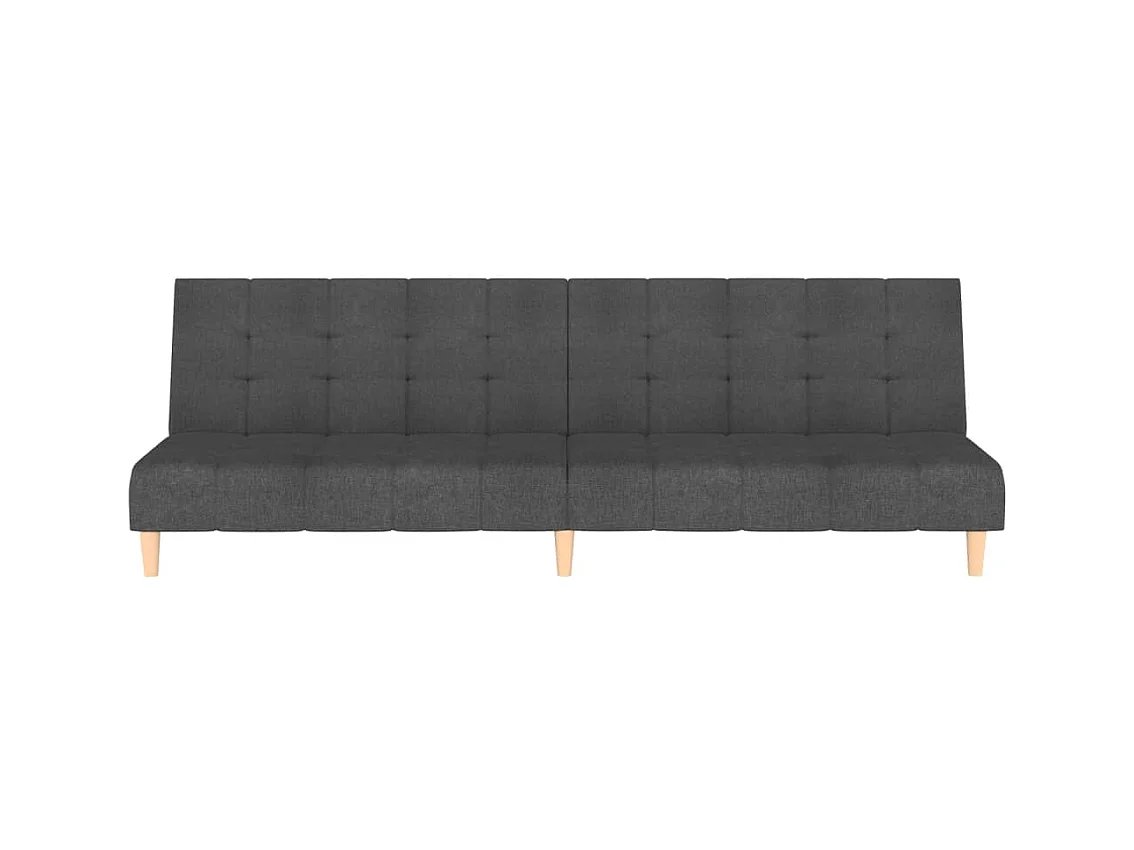 Canapé convertible à 2 places gris foncé tissu FR63872