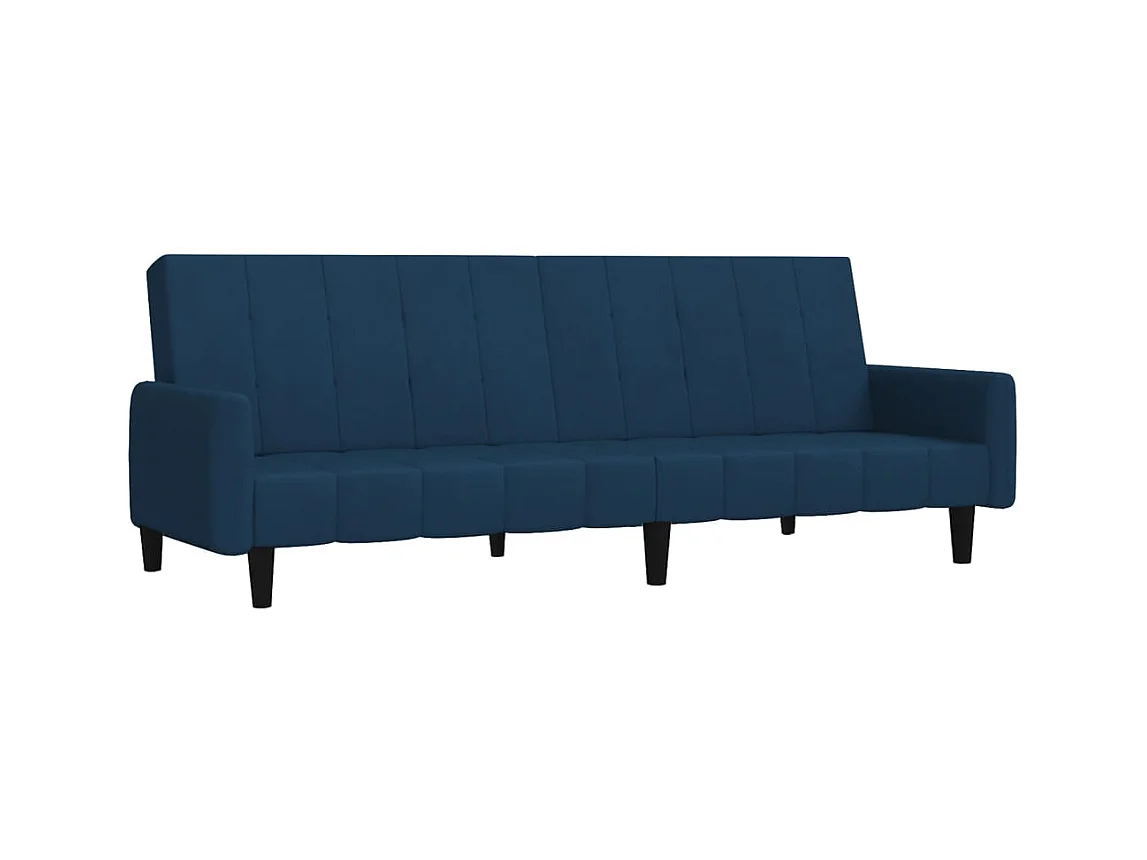 Canapé convertible à 2 places Bleu Velours FR60829