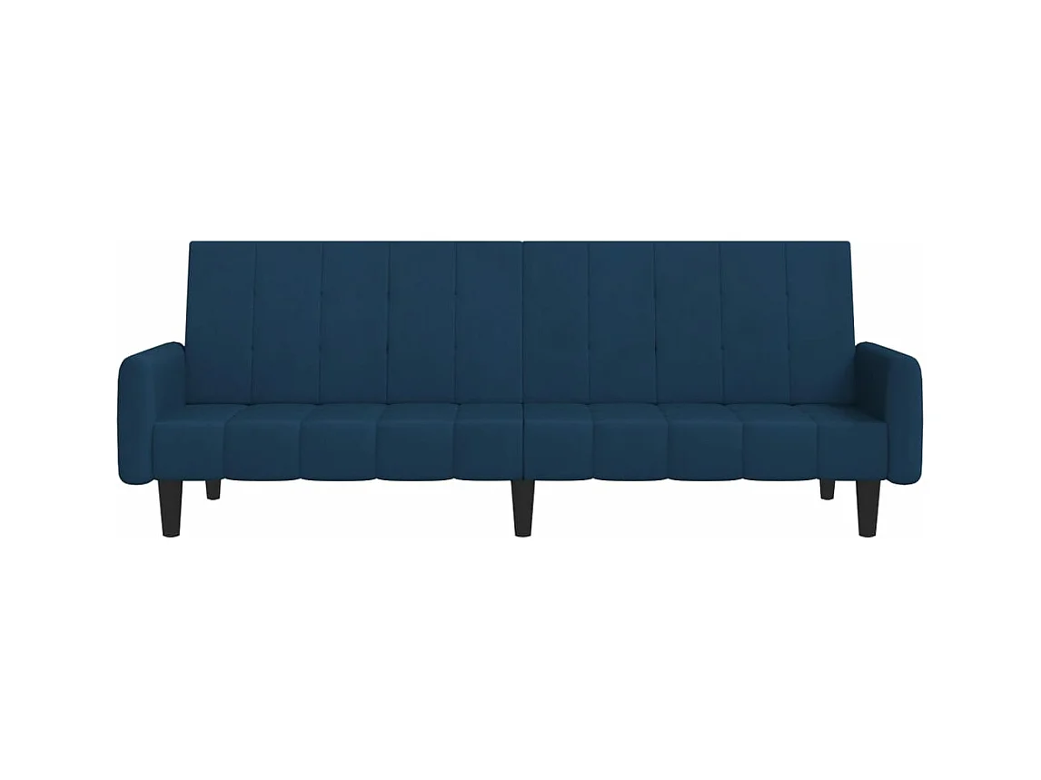 Canapé convertible à 2 places Bleu Velours FR60829