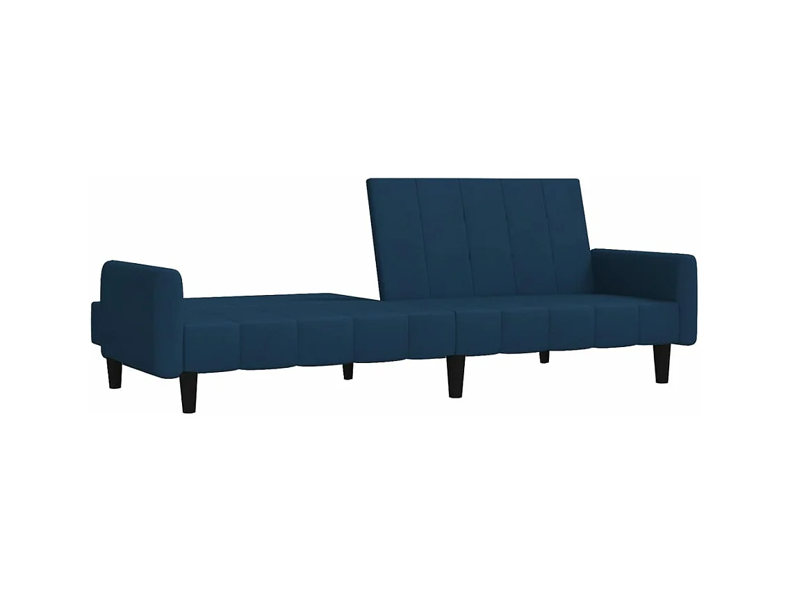 Canapé convertible à 2 places Bleu Velours FR60829