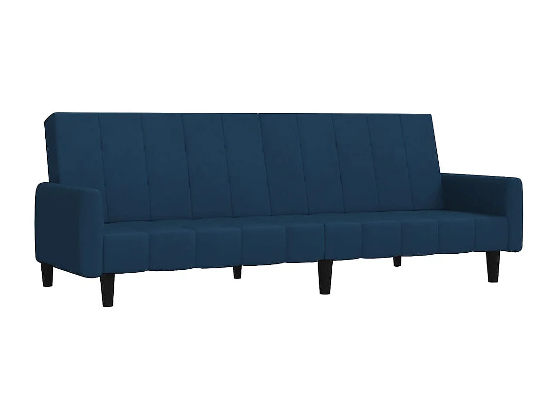 Canapé convertible à 2 places Bleu Velours FR60829