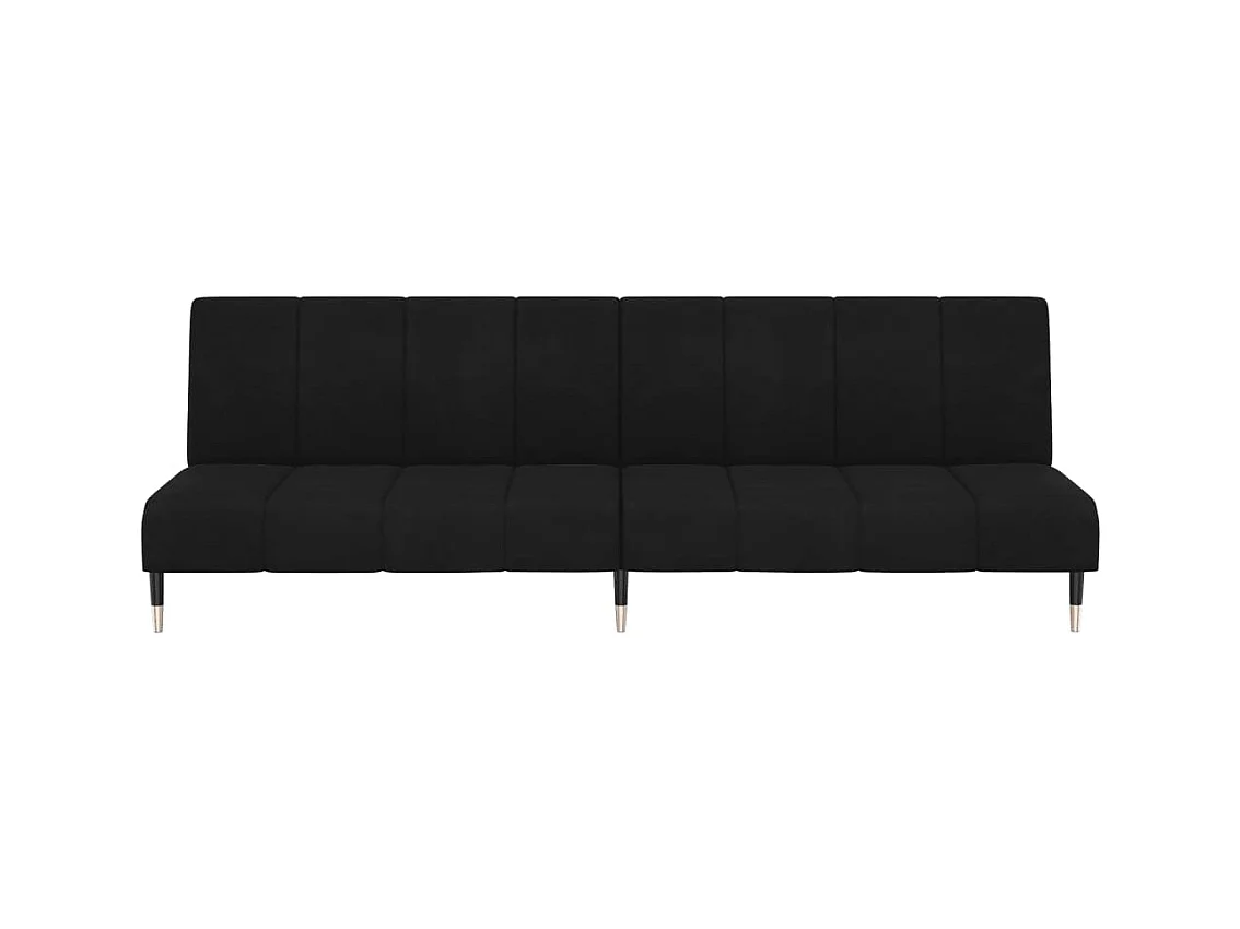 Canapé convertible 2 places noir velours FR85921