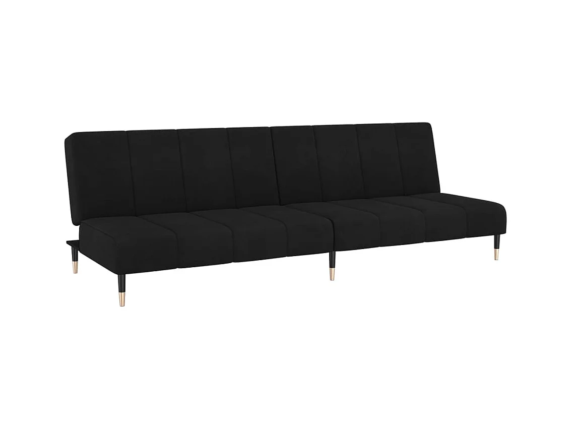 Canapé convertible 2 places noir velours FR85921