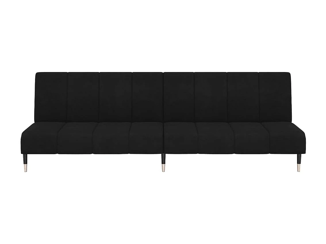 Canapé convertible 2 places noir velours FR85921