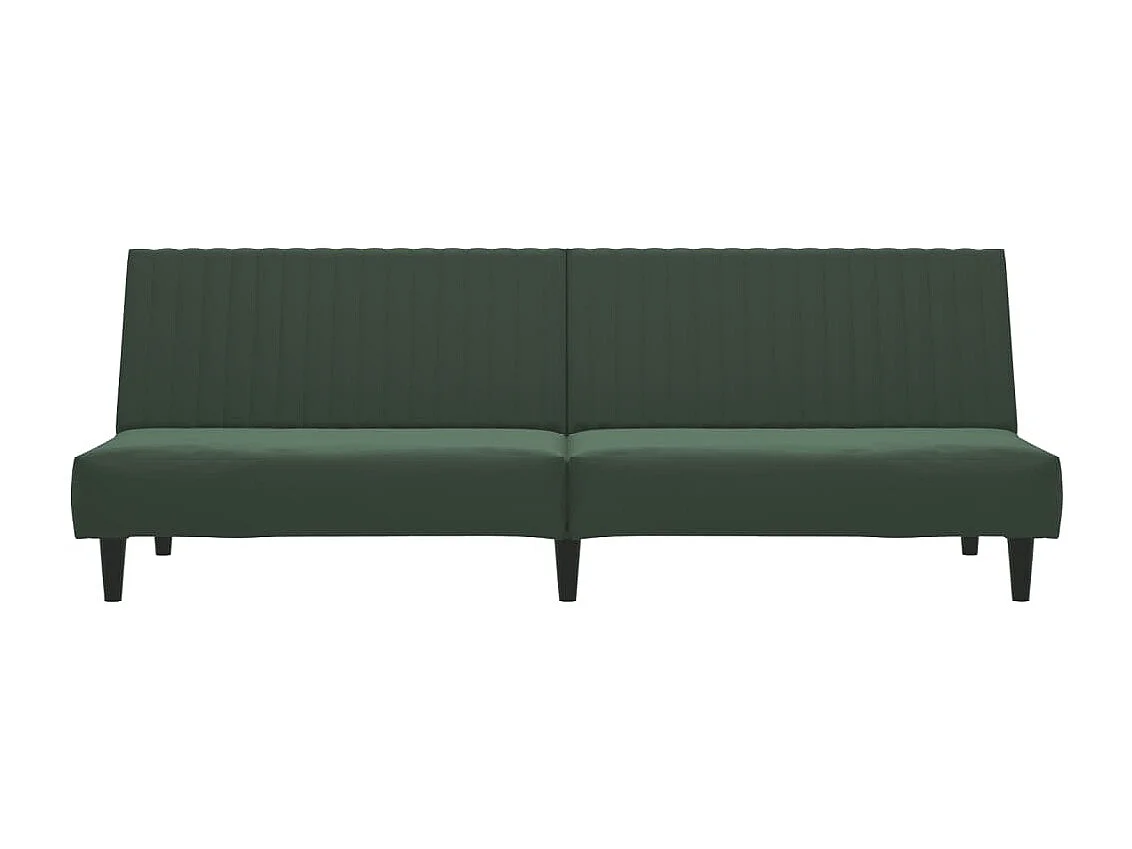 Sofá cama de 2 plazas terciopelo verde oscuro ES396741