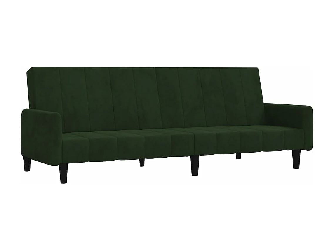 Canapé convertible à 2 places vert foncé velours FR96026