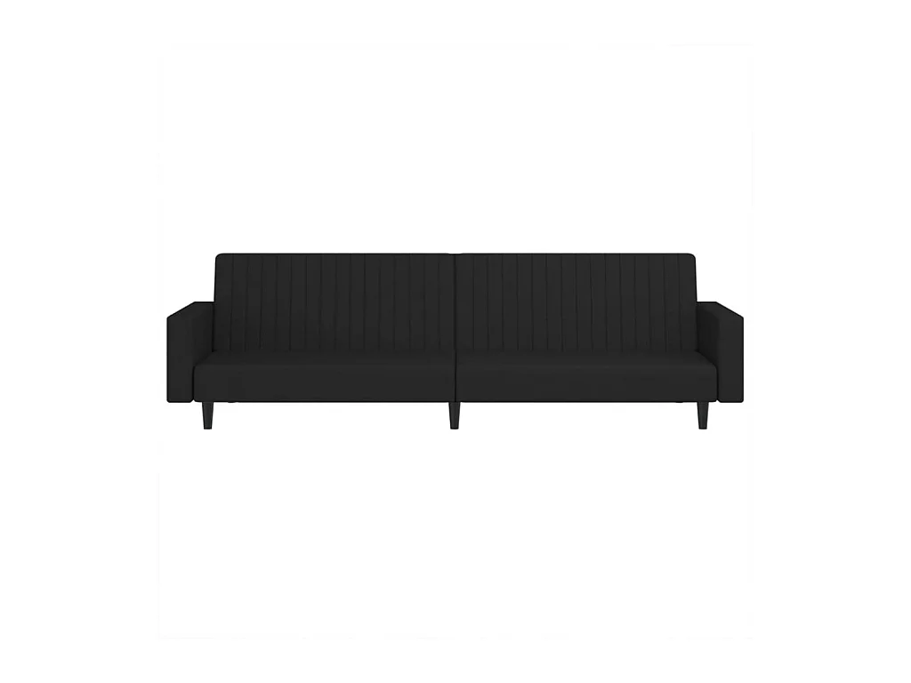 Canapé convertible 2 places noir velours FR47154