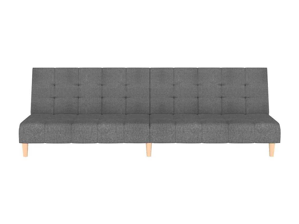 Canapé convertible à 2 places gris clair tissu FR22240