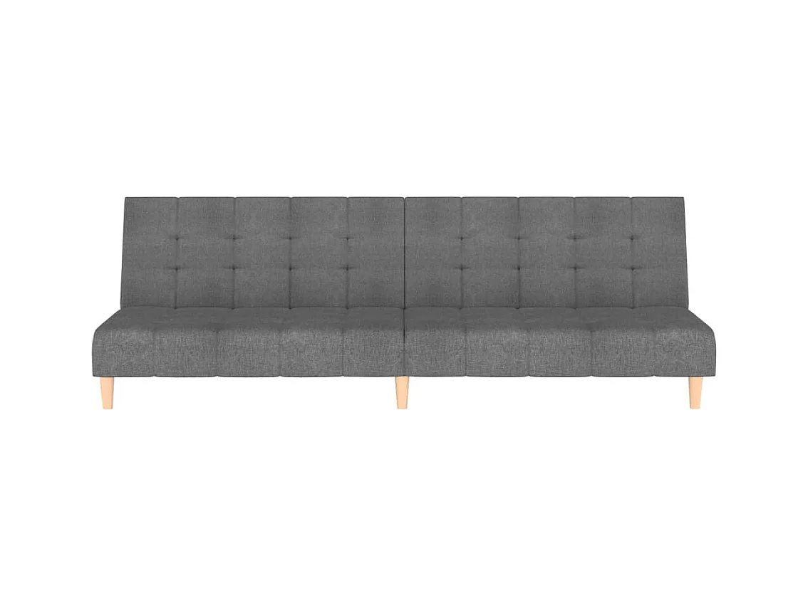 Canapé convertible à 2 places gris clair tissu FR22240