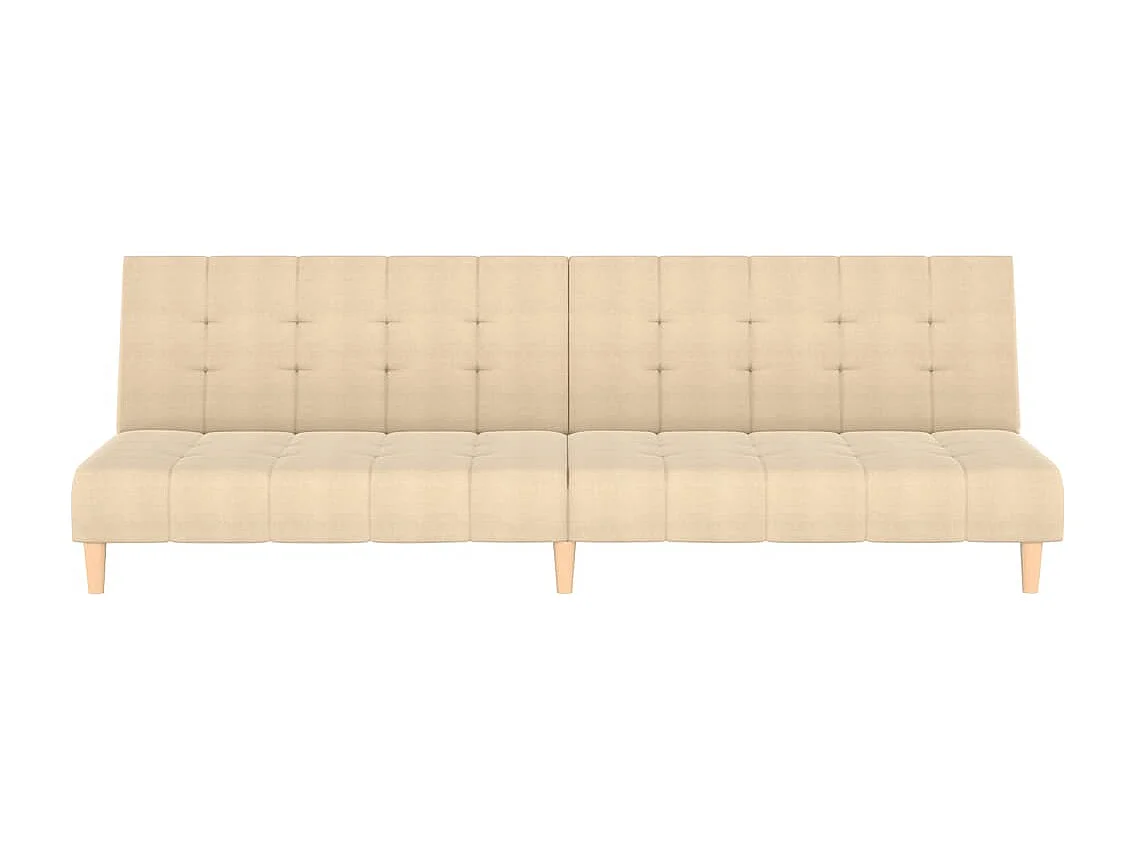 Sofá cama de 2 plazas tela color crema ES846992