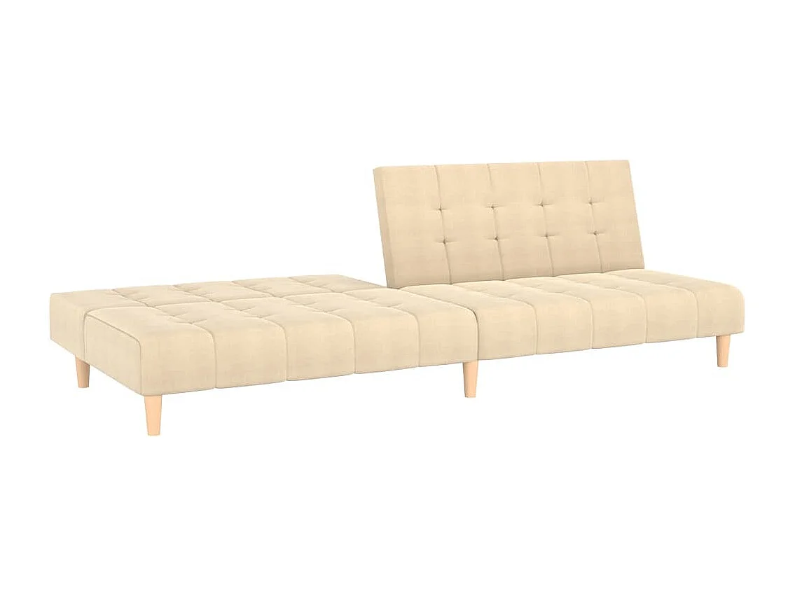 Sofá cama de 2 plazas tela color crema ES846992