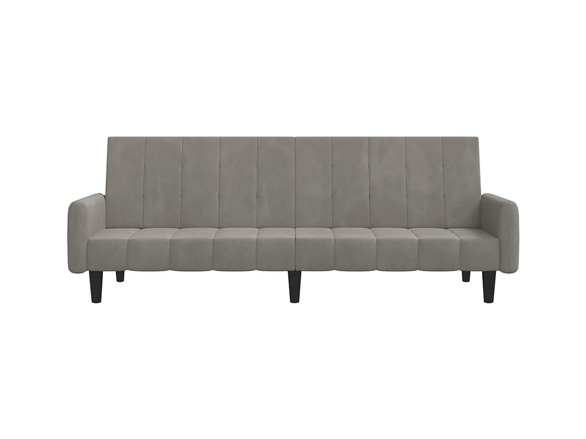 Sofá cama de 2 plazas terciopelo gris claro ES526081