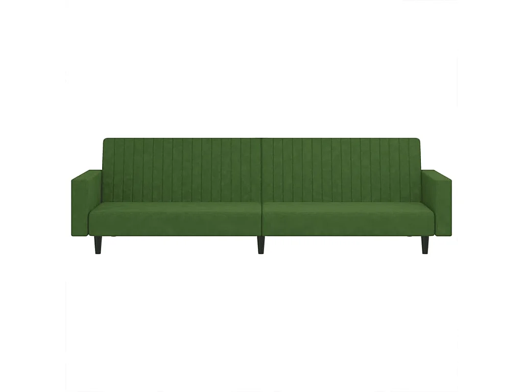 Sofá-cama de 2 lugares veludo verde-escuro PT641768