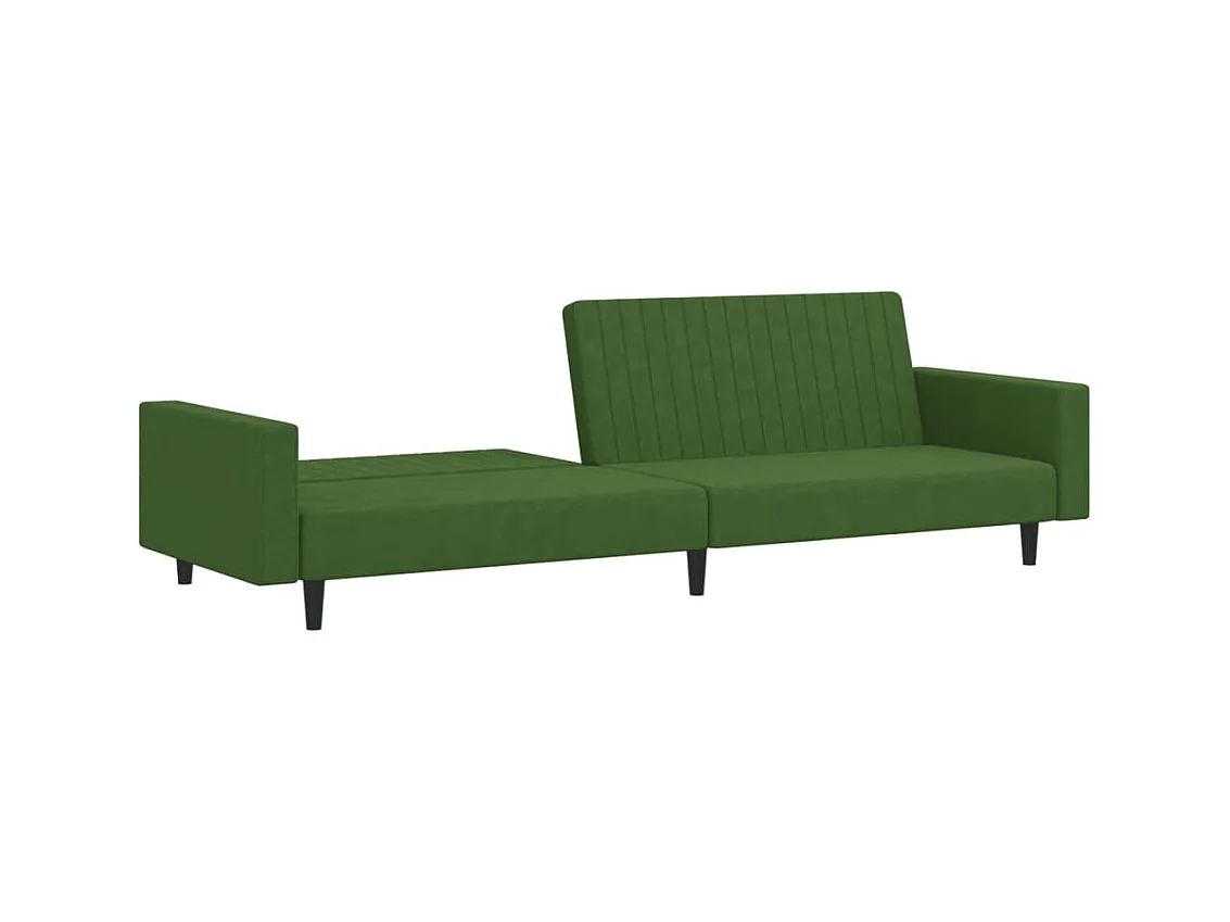 Sofá-cama de 2 lugares veludo verde-escuro PT641768