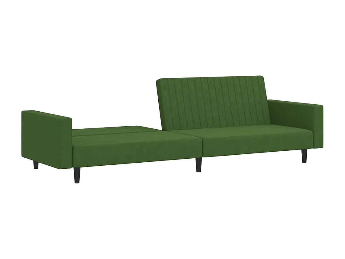 Sofá cama de 2 plazas terciopelo verde oscuro ES711857