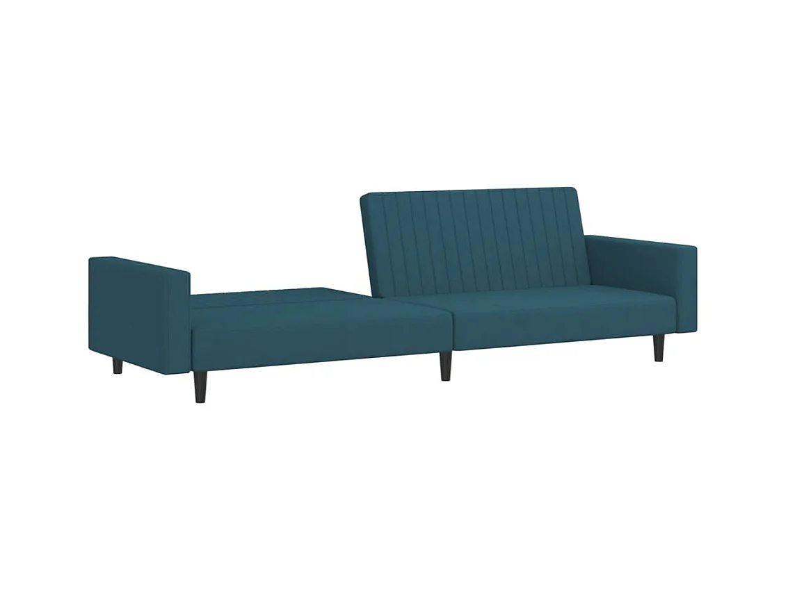 Sofá-cama de 2 lugares veludo azul PT869917
