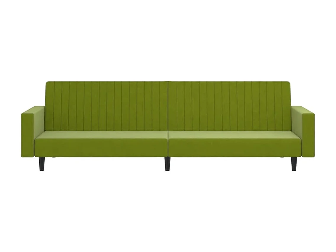 Canapé convertible à 2 places vert clair velours FR82629