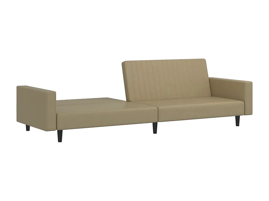 Canapé convertible 2 places cappuccino similicuir FR89226