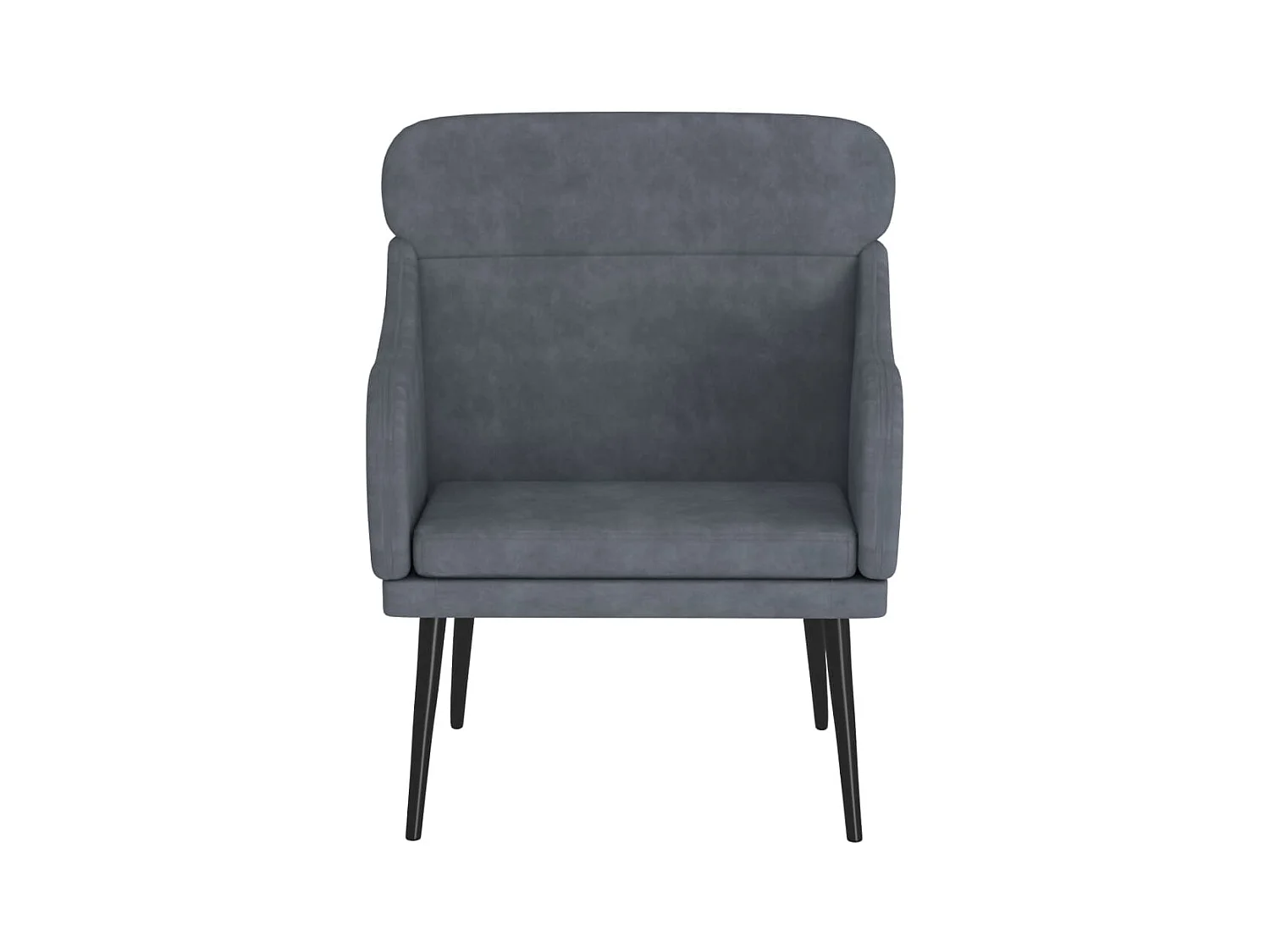Fauteuil Gris foncé 63x76x80 cm Velours FR62012